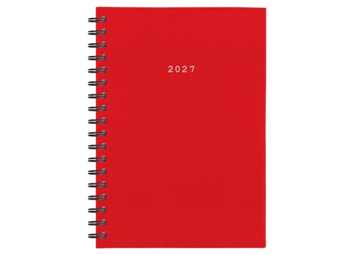 Next ημερολόγιο 2027 basic ημερήσιο σπιράλ κόκκινο 17x25εκ. Δυνατότητα εκτύπωσης Next ημερολόγιο 2027 basic ημερήσιο σπιράλ κόκκινο 17x25εκ. Δυνατότητα εκτύπωσης