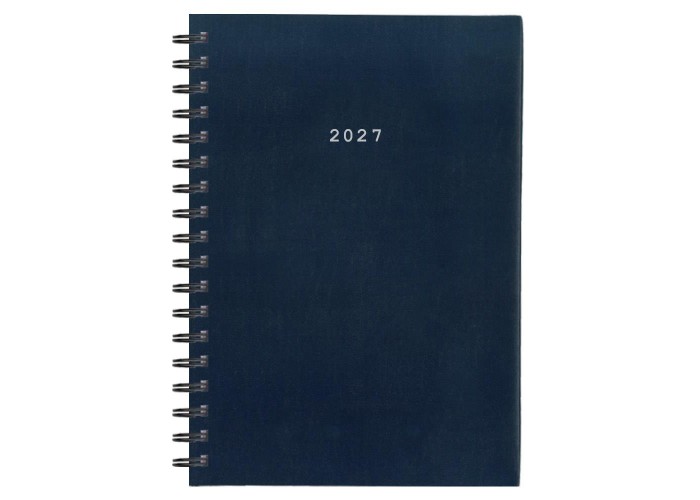 Next ημερολόγιο 2027 basic ημερήσιο σπιράλ μπλε 17x25εκ.  Δυνατότητα εκτύπωσης