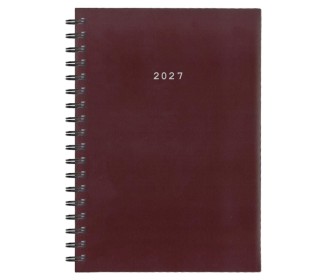 Next ημερολόγιο 2027 basic ημερήσιο σπιράλ μπορντώ 14x21εκ.  Δυνατότητα εκτύπωσης