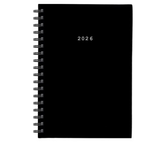 Next ημερολόγιο 2026 basic ημερήσιο σπιράλ μαύρο 14x21εκ.  Δυνατότητα εκτύπωσης