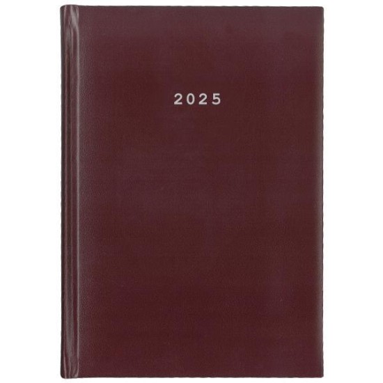 Next ημερολόγιο 2025 basic ημερήσιο δετό μπορντώ 14x21εκ.