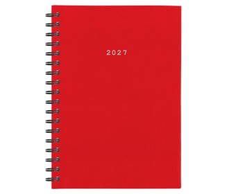 Next ημερολόγιο 2027 basic ημερήσιο σπιράλ κόκκινο 12x17εκ.  Δυνατότητα εκτύπωσης