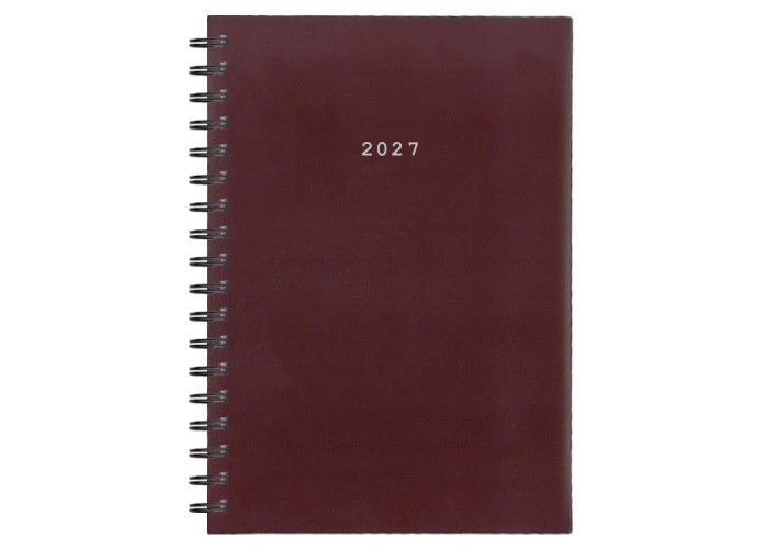 Next ημερολόγιο 2027 basic ημερήσιο σπιράλ μπορντώ 12x17εκ.  Δυνατότητα εκτύπωσης
