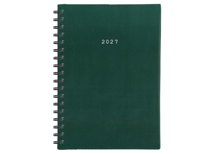 Next ημερολόγιο 2027 basic ημερήσιο σπιράλ πράσινο 12x17εκ.  Δυνατότητα εκτύπωσης