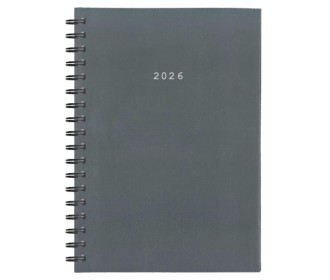 Next ημερολόγιο 2026 basic ημερήσιο σπιράλ γκρι 12x17εκ. Δυνατότητα εκτύπωσης Next ημερολόγιο 2026 basic ημερήσιο σπιράλ γκρι 12x17εκ. Δυνατότητα εκτύπωσης