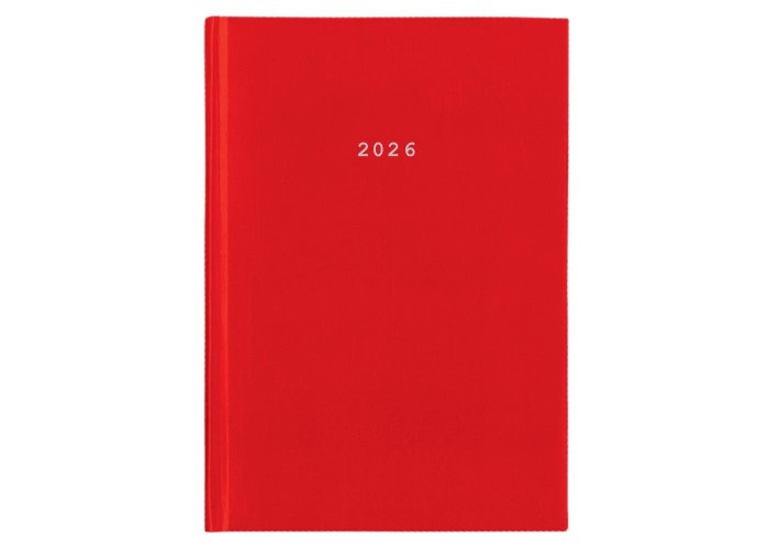 Next ημερολόγιο 2026 basic ημερήσιο δετό κόκκινο 12x17εκ.  Δυνατότητα εκτύπωσης