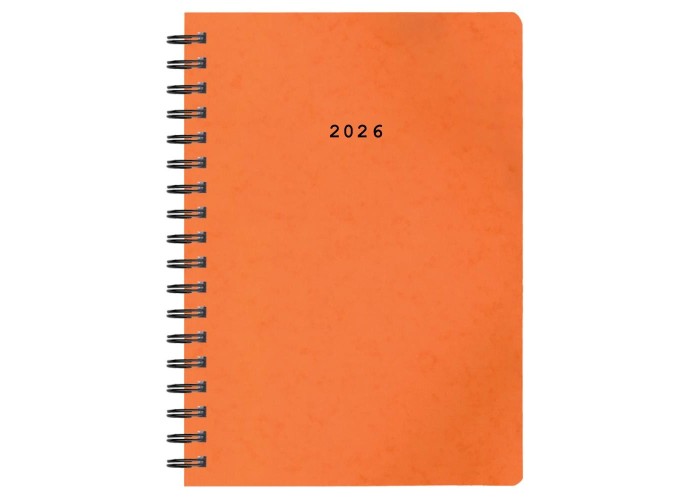 Next ημερολόγιο 2026 πρεσπάν ημερήσιο σπιράλ πορτοκαλί 14x21εκ. Δυνατότητα εκτύπωσης Next ημερολόγιο 2026 πρεσπάν ημερήσιο σπιράλ πορτοκαλί 14x21εκ. Δυνατότητα εκτύπωσης