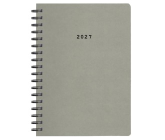 Next ημερολόγιο 2027 classic ημερήσιο σπιράλ γκρι 17x25εκ.  Δυνατότητα εκτύπωσης