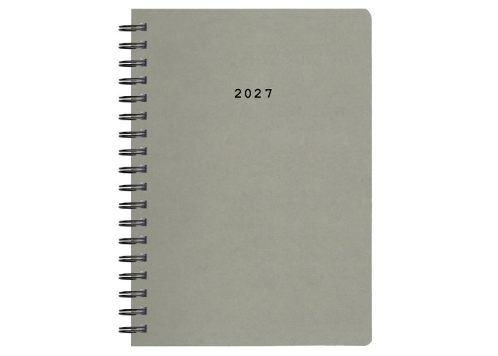 Next ημερολόγιο 2027 classic ημερήσιο σπιράλ γκρι 17x25εκ.  Δυνατότητα εκτύπωσης