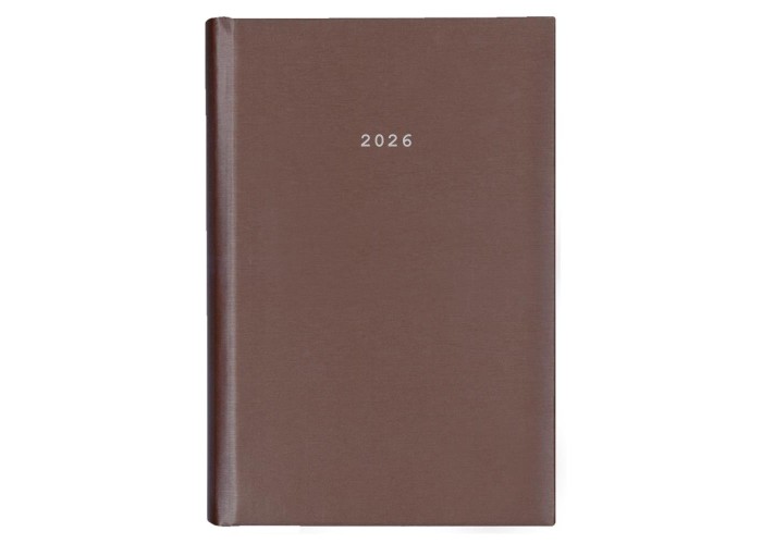 Next ημερολόγιο 2026 metallic ημερήσιο δετό καφέ 14x21εκ.  Δυνατότητα εκτύπωσης