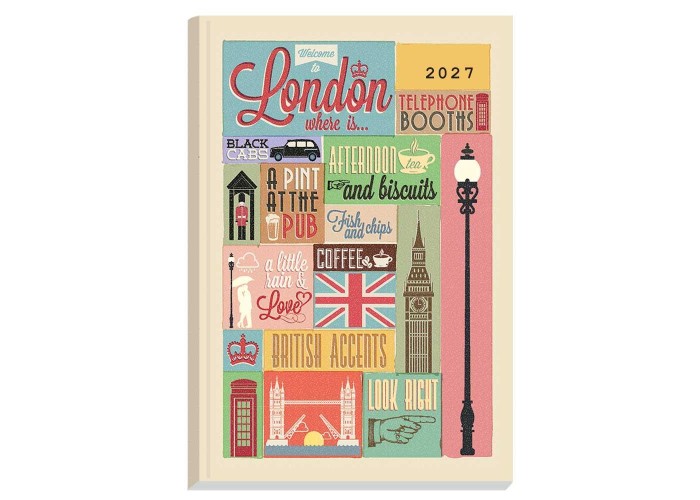 Next ημερολόγιο 2027 Gallery London ημερήσιο δετό 14x21εκ.