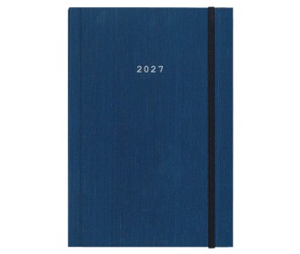 Next ημερολόγιο 2027 fabric ημερήσιο δετό μπλε με λάστιχο 14x21εκ.  Δυνατότητα εκτύπωσης
