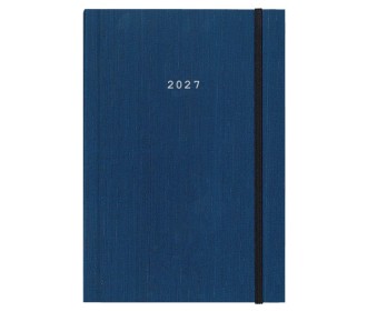 Next ημερολόγιο 2027 fabric ημερήσιο δετό μπλε  με λάστιχο 12x17εκ.  Δυνατότητα εκτύπωσης