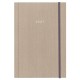 Next ημερολόγιο 2027 fabric ημερήσιο δετό μπεζ με λάστιχο 12x17εκ. Δυνατότητα εκτύπωσης
