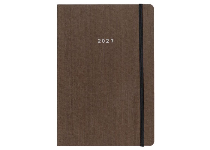 Next ημερολόγιο 2027 Fabric εβδομαδιαίο flexi καφέ με λάστιχο 14x21εκ. Next ημερολόγιο 2027 Fabric εβδομαδιαίο flexi καφέ με λάστιχο 14x21εκ.