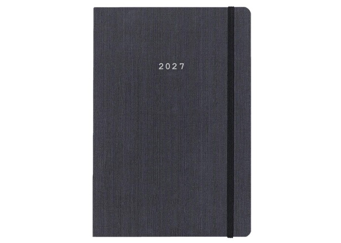 Next ημερολόγιο 2027 Fabric εβδομαδιαίο flexi γκρι με λάστιχο 14x21εκ.