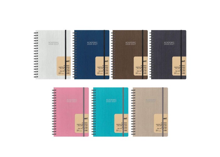 Next ημερολόγιο ACADEMIC 9/2026-8/2027 Fabric ημερήσιο σπιράλ 14x21εκ. Δυνατότητα εκτύπωσης Next ημερολόγιο ACADEMIC 9/2026-8/2027 Fabric ημερήσιο σπιράλ 14x21εκ. Δυνατότητα εκτύπωσης