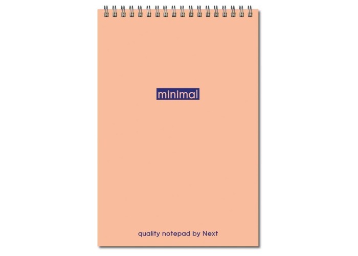 Next minimal μπλοκ σπιράλ 17x25εκ. 2θεμ. 80φυλ.