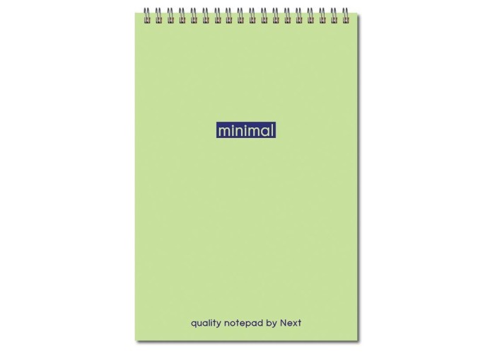 Next minimal μπλοκ σπιράλ 12x17εκ. 2θεμ. 80φυλ.