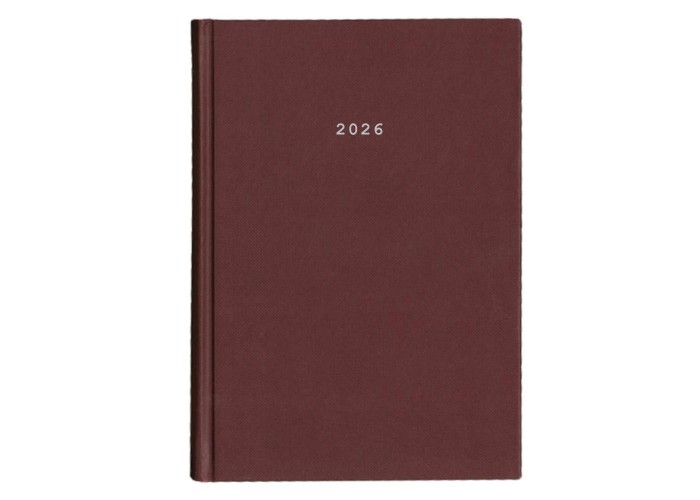 Next ημερολόγιο 2026 classic ημερήσιο δετό μπορντώ 12x17εκ.  Δυνατότητα εκτύπωσης