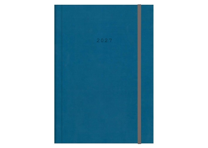 Next ημερολόγιο 2027 velvet ημερήσιο δετό μπλε με λάστιχο 17x25εκ. Δυνατότητα εκτύπωσης