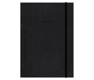Next ημερολόγιο 2027 velvet ημερήσιο δετό μαύρο με λάστιχο 17x25εκ. Δυνατότητα εκτύπωσης