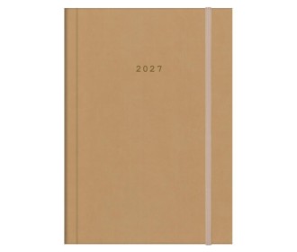 Next ημερολόγιο 2027 velvet ημερήσιο δετό μπεζ με λάστιχο 14x21εκ. Δυνατότητα εκτύπωσης