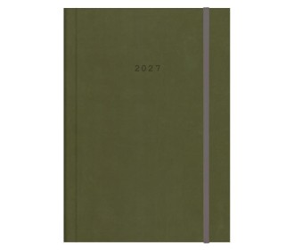 Next ημερολόγιο 2027 velvet ημερήσιο δετό λαδί με λάστιχο 14x21εκ. Δυνατότητα εκτύπωσης