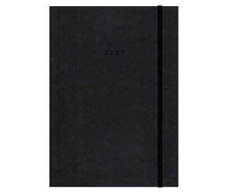 Next ημερολόγιο 2027 velvet ημερήσιο δετό μαύρο με λάστιχο 14x21εκ. Δυνατότητα εκτύπωσης