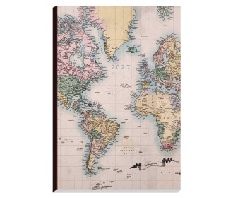 Next ημερολόγιο 2027 Trends World map II ημερήσιο δετό 14x21εκ.