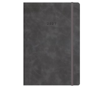 Next ημερολόγιο 2027 Cuba ημερήσιο flexi γκρι σκούρο με λάστιχο 12x17εκ. Δυνατότητα εκτύπωσης