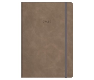 Next ημερολόγιο 2027 Cuba ημερήσιο flexi καφέ με λάστιχο 12x17εκ. Δυνατότητα εκτύπωσης