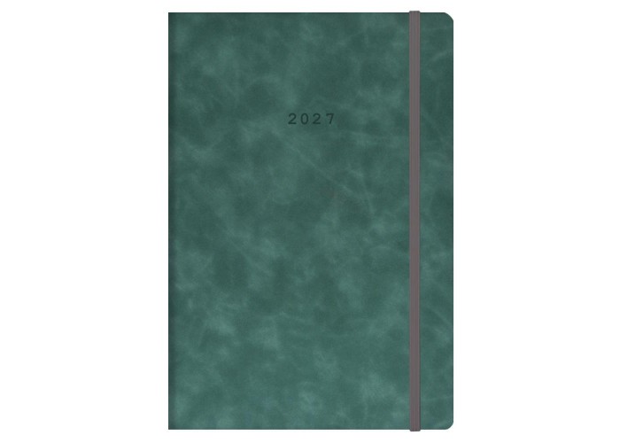 Next ημερολόγιο 2027 Cuba ημερήσιο flexi πράσινο με λάστιχο 12x17εκ. Δυνατότητα εκτύπωσης