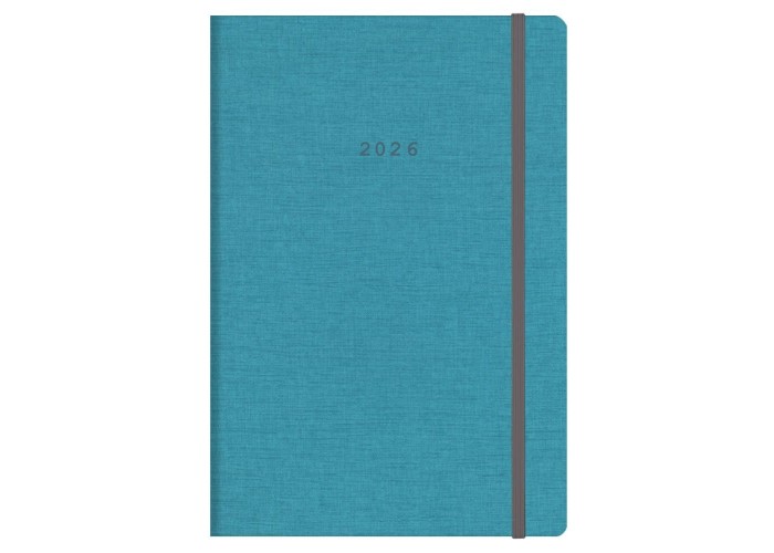 Next ημερολόγιο 2026 Nomads ημερήσιο flexi γαλάζιο με λάστιχο 14x21εκ. Δυνατότητα εκτύπωσης