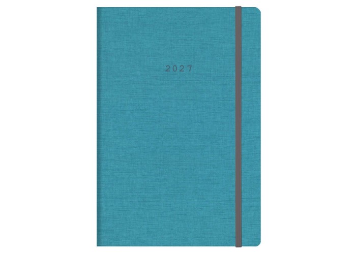 Next ημερολόγιο 2027 Nomads ημερήσιο flexi γαλάζιο με λάστιχο 14x21εκ. Δυνατότητα εκτύπωσης