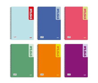 Next system τετράδιο σπιράλ 21x29εκ. 4θεμ.