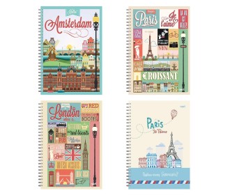 Next travel τετράδιο σπιράλ 17x25εκ. 4θεμ. Next travel τετράδιο σπιράλ 17x25εκ. 4θεμ.