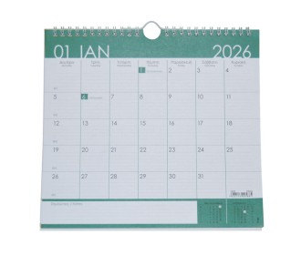 Next ημερολόγιο 2026, ύψος 23x25εκ., 12 φύλλα, 3:1, επιτοίχιο - γραφείου