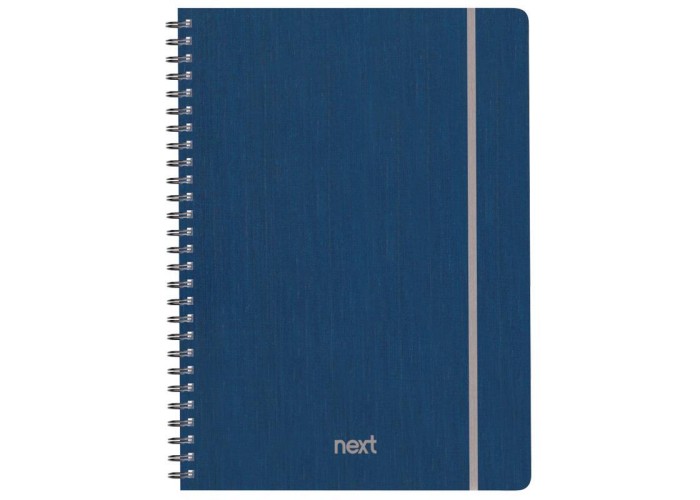Next fabric τετράδιο σπιράλ λάστιχο μπλε 17x25εκ. 70φ. 2θ Next fabric τετράδιο σπιράλ λάστιχο μπλε 17x25εκ. 70φ. 2θ