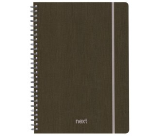 Next fabric τετράδιο σπιράλ λάστιχο καφέ 21x29εκ. 140φ. 4θ Next fabric τετράδιο σπιράλ λάστιχο καφέ 21x29εκ. 140φ. 4θ