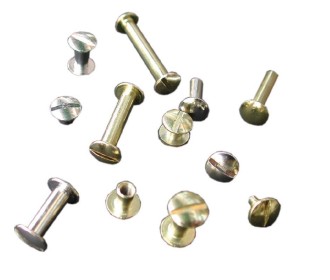 Βίδες χρυσές αρσενικές/θηλυκές για μενού 8χιλ. (100 ζεύγη)