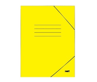 Next φάκελος με λάστιχο πλαστικοποιημένος κίτρινος Υ35x25εκ.