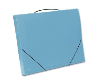 Next τσάντα συνεδρίων με λάστιχο PP μπλε διάφανη Υ35x26x4εκ.