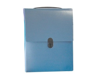 Next τσάντα συνεδρίων όρθια PP μπλε διάφανη Υ32x24x5εκ.