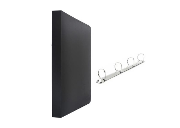 Νext ντοσιέ PP με 4 κρίκους D μαύρο Y32x25x4,5εκ. Νext ντοσιέ PP με 4 κρίκους D μαύρο Y32x25x4,5εκ.