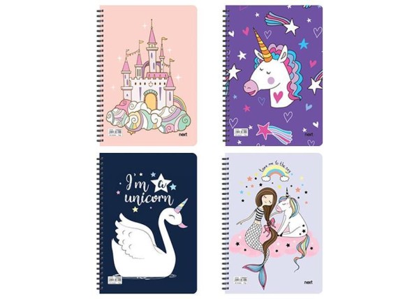 Next unicorns I τετράδιο σπιράλ 17x25εκ. 3θεμ. Next unicorns I τετράδιο σπιράλ 17x25εκ. 3θεμ.