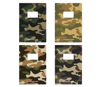 Next τετράδιο καρφίτσα Camouflage 17x25εκ. 40φυλ.