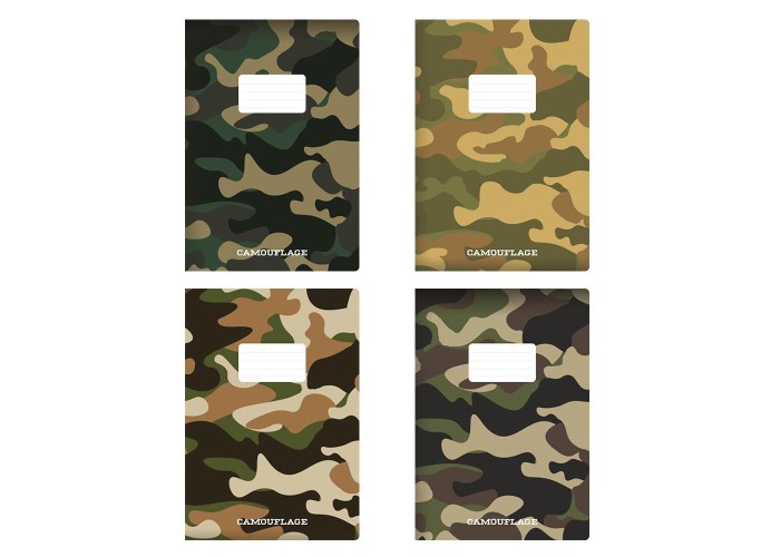 Next τετράδιο καρφίτσα Camouflage 21x29εκ. 40φυλ.