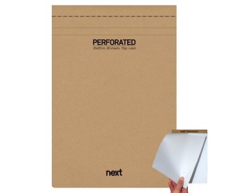 Next μπλοκ σημειώσεων perforated ριγέ 21x29εκ., 80φ., 70γρ.