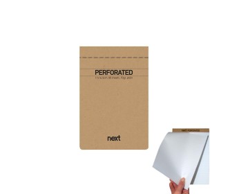 Next μπλοκ σημειώσεων perforated λευκό 11x16,5εκ., 80φ., 70γρ. Next μπλοκ σημειώσεων perforated λευκό 11x16,5εκ., 80φ., 70γρ.